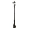 Z-Lite Talbot 3 Light Outdoor Post Mounted Fixture, Oil Rubbed Bronze And Seedy 579PHXLR-564P-ORB